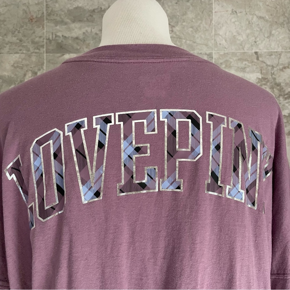 PINK Victoria's Secret Mauve Long-Sleeve Pullover Top - Picture 6 of 8